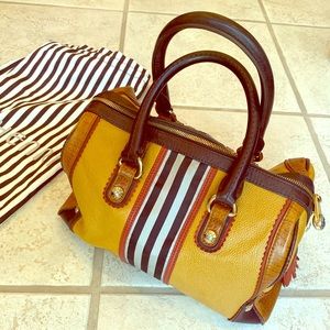 Henri Bendel Leather Purse Barrel Bag